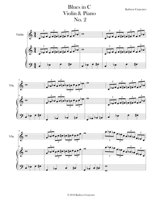 Book cover for Blues in C minor No. 2 (Piano & Violin)