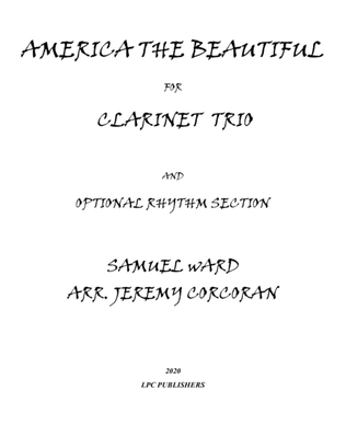 Book cover for America the Beautiful for Clarinet Trio and Optional Rhythm Section