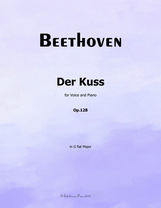 Book cover for Der Kuss, by Beethoven, in G flat Major