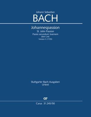 Book cover for St. John Passion (Johannes-Passion)