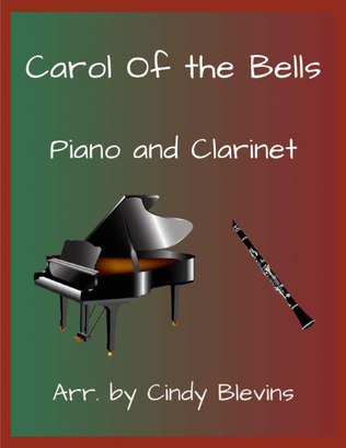 Book cover for Carol of the Bells, for Piano and Clarinet