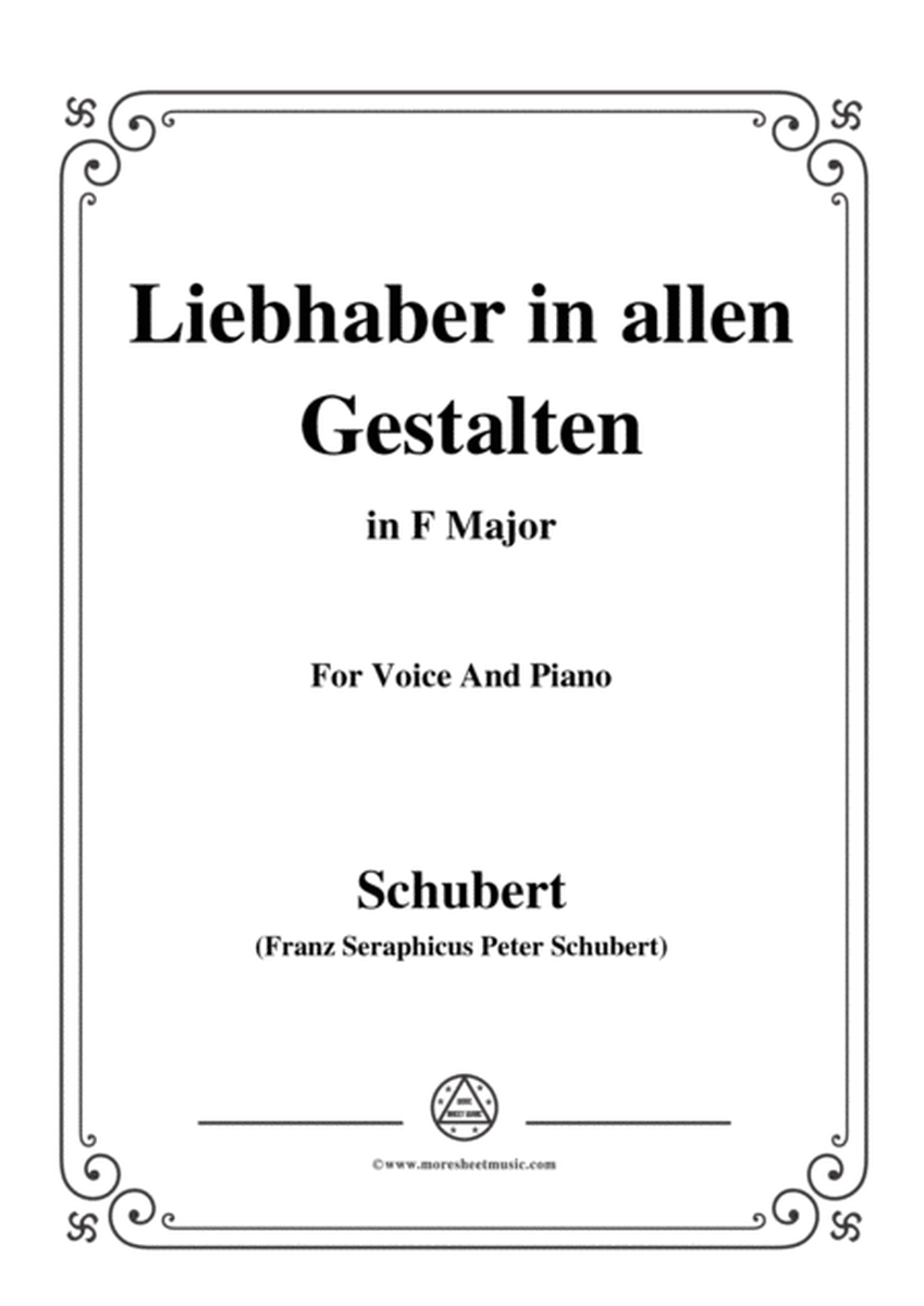 Schubert-Liebhaber in allen Gestalten,in F Major,for Voice&Piano image number null