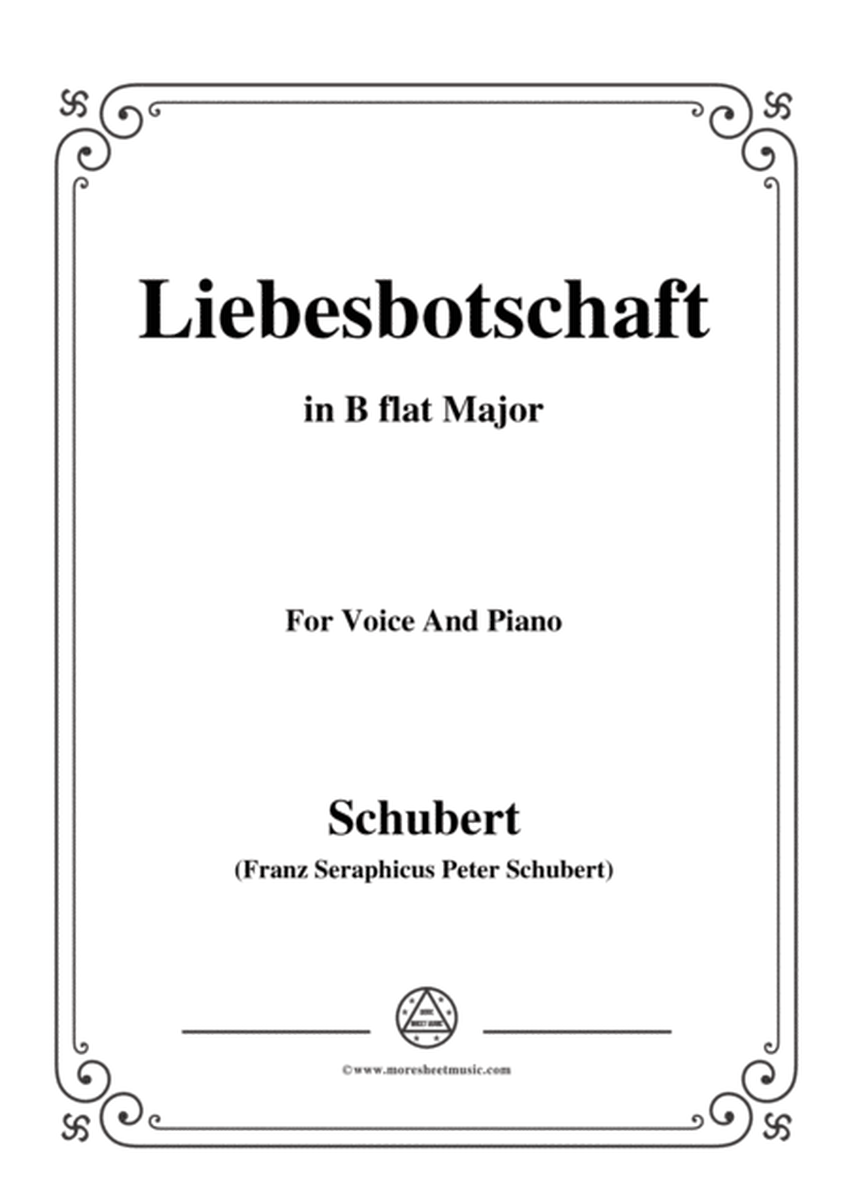 Schubert-Liebesbotschaft,from 'Schwanengesang(Swan Song)',D.957 No.1,in B flat Major image number null