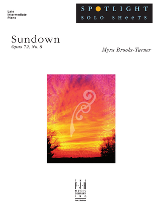 Book cover for Sundown, Op. 72, No. 8