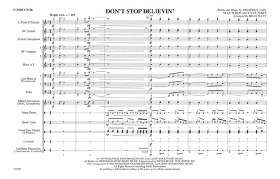 Don't Stop Believin': Score