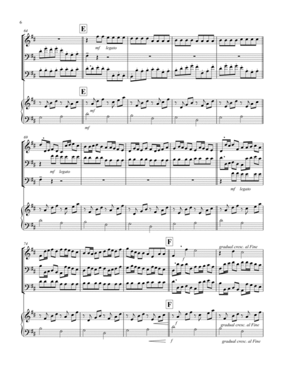 Canon in D (Pachelbel) (D) (String Trio - 1 Viola, 1 Cello, 1 Double Bass), Keyboard)