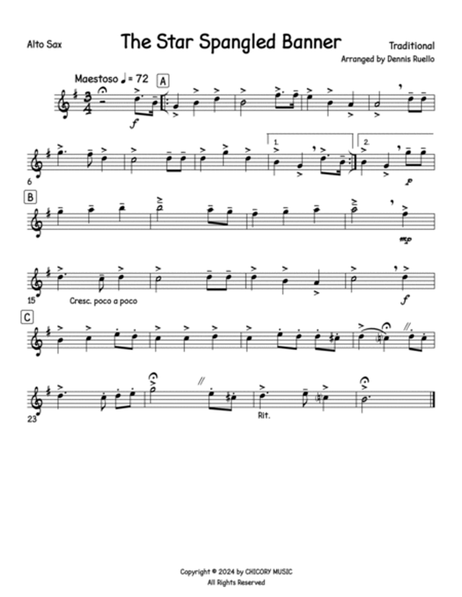 The Star Spangled Banner for Jazz Combo - Intermediate Level image number null