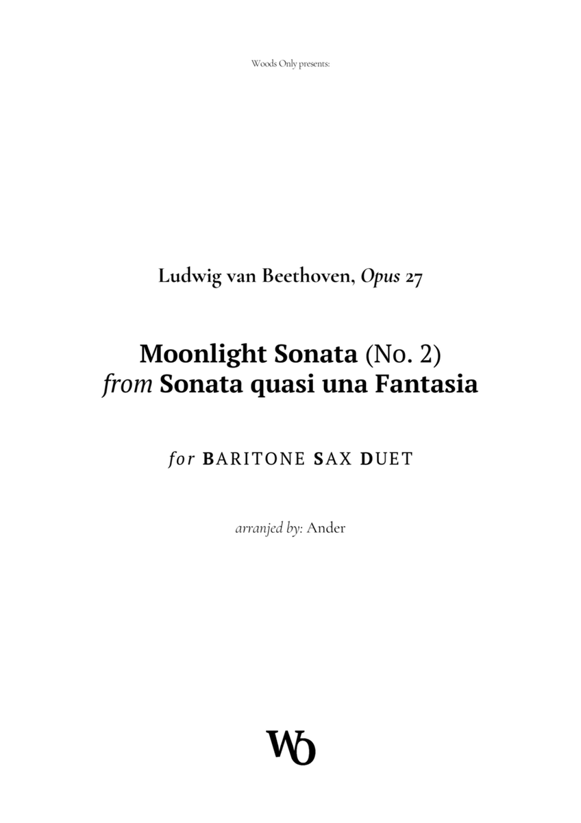 Moonlight Sonata by Beethoven for Baritone Sax Duet image number null