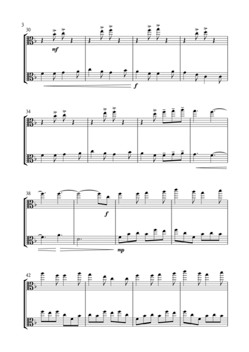 I Saw Three Ships for Viola Duet in F Major. Intermediate. image number null