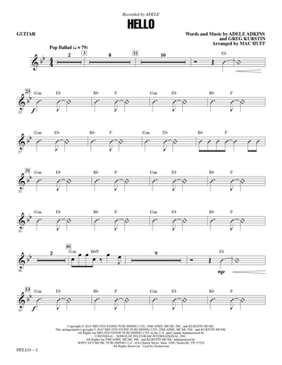 Book cover for Hello (arr. Mac Huff) - Guitar