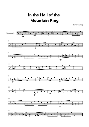 Book cover for Edvard Grieg - In the Hall of the Mountain King (for Cello Solo)