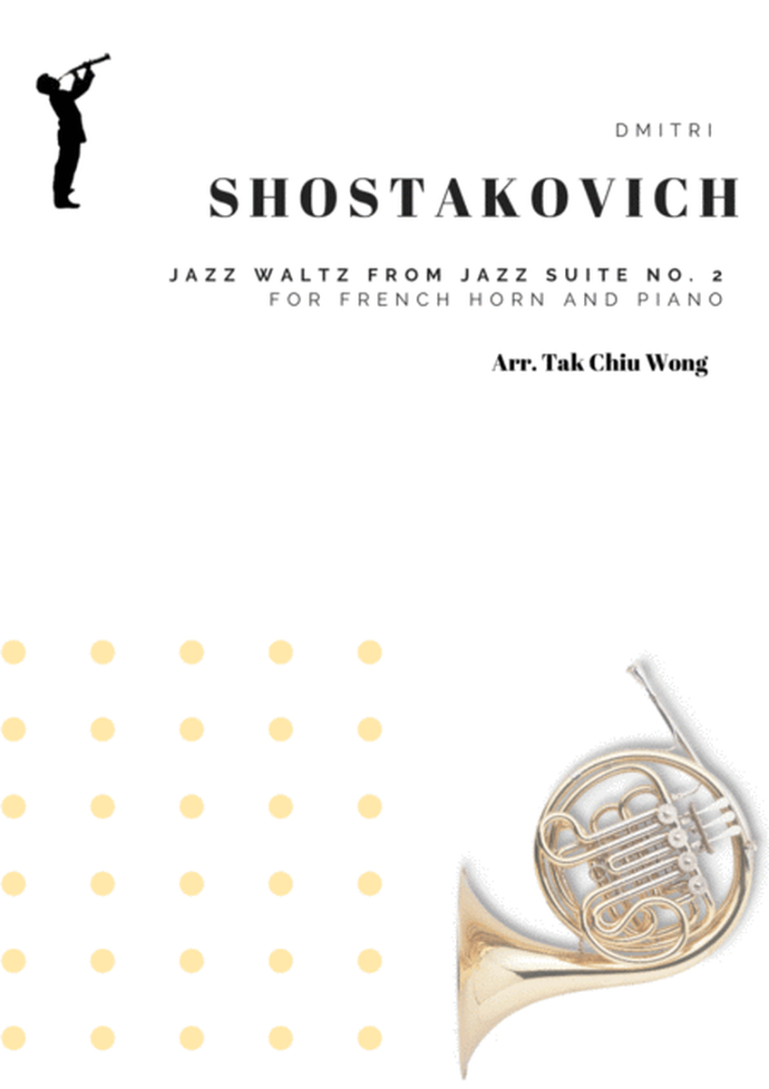 Jazz Waltz No. 2 arranged for French Horn and Piano