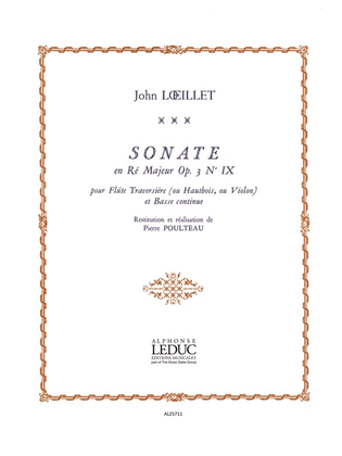 Book cover for Sonate Op. 3 No. 9 In D
