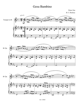 Gesu Bambino (Trumpet Solo with Piano Accompaniment)