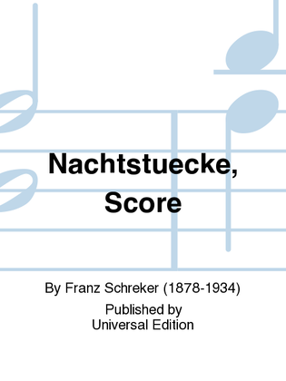 Book cover for Nachtstuecke, Score