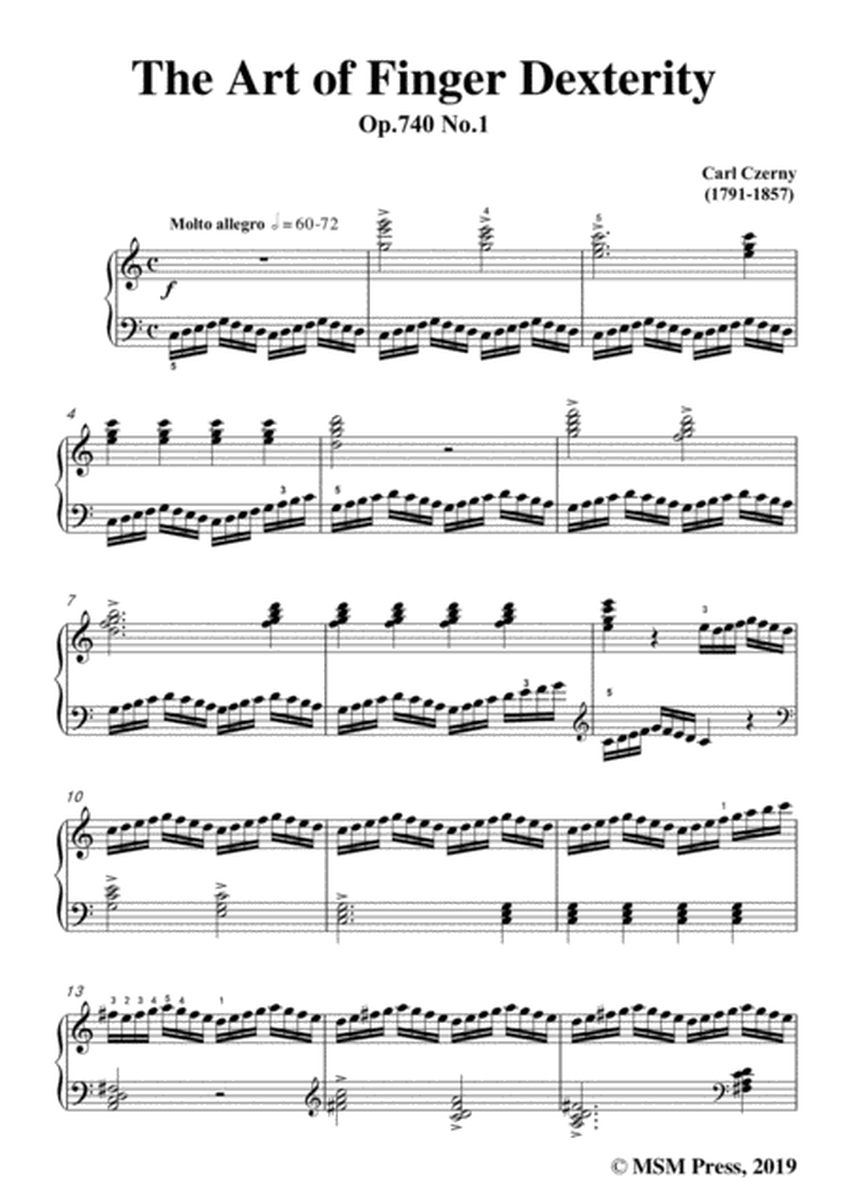 Czerny-The Art of Finger Dexterity,Op.740 No.1,for Piano image number null