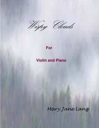 Book cover for Wispy Clouds for Violin and Piano