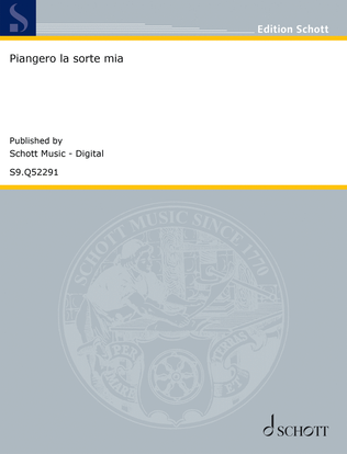 Book cover for Piangerò la sorte mia