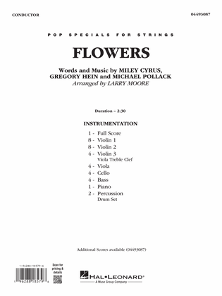Flowers (arr. Larry Moore) - Conductor Score (Full Score)