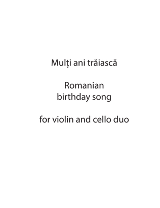 Book cover for Mulți Ani Trăiască - Romanian Birthday Song - Violin Cello Duo