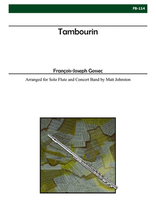 Book cover for Tambourin for Flute and Concert Band