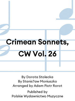 Book cover for Crimean Sonnets, CW Vol. 26