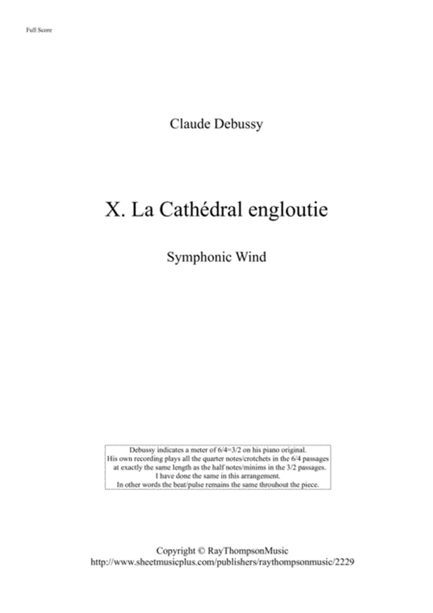 Debussy: Piano Preludes Bk.1 No.10 "La Cathédral engloutie" - symphonic wind image number null