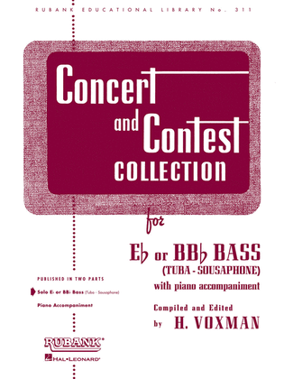 Book cover for Concert and Contest Collection for Bass/Tuba (B.C.)