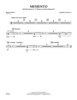 Book cover for Memento - Percussion 2