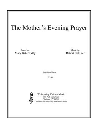 Book cover for The Mother's Evening Prayer medium voice
