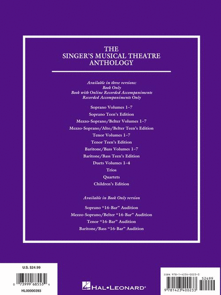 Singer's Musical Theatre Anthology – Volume 4