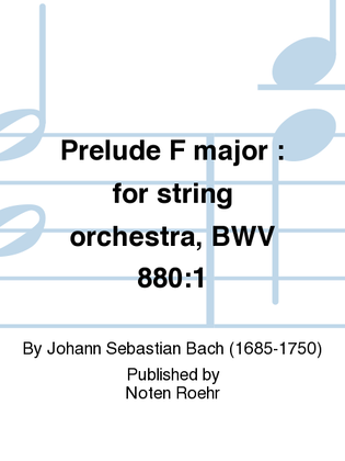 Book cover for Prelude F major