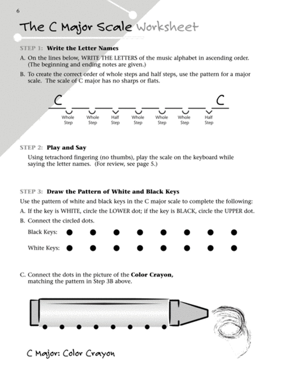 Major Scale Picture Workbook