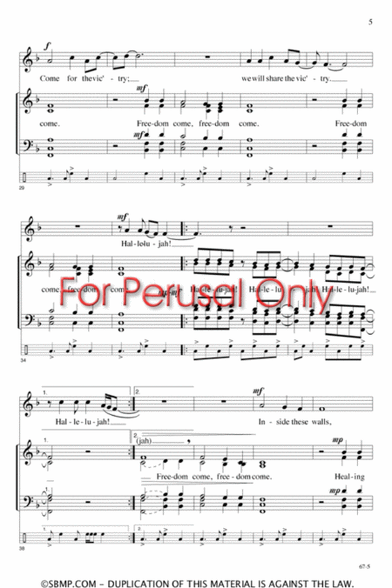 Freedom Come - SATB Octavo image number null