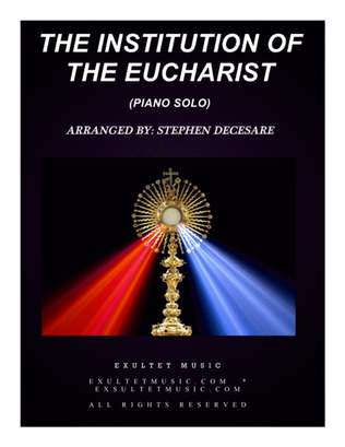 Book cover for The Institution Of The Eucharist