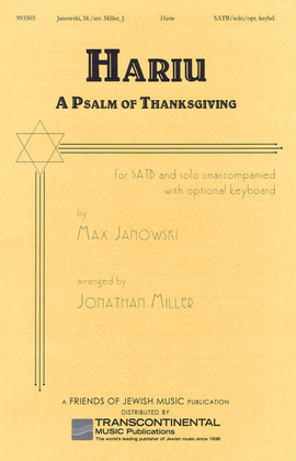 Book cover for Hariu - A Psalm of Thanksgiving