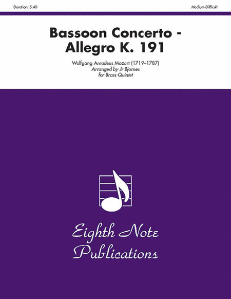 Bassoon Concerto: Allegro, K. 191