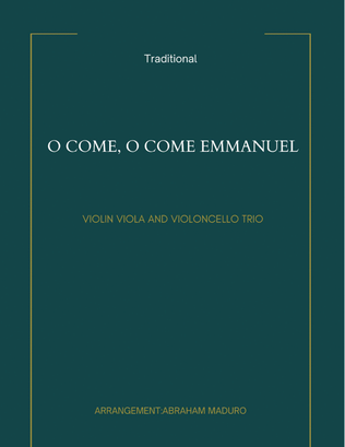 Book cover for O Come O Come Emmanuel Violin Viola and Cello Trio