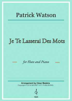 Book cover for Je Te Laisserai Des Mots