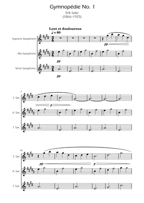 Gymnopedie No. 1 - Sax Trio SAT