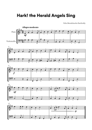 Book cover for Felix Mendelssohn Bartholdy - Hark the Herald Angels Sing (for Flute and Cello)