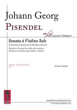 Book cover for Pisendel. Sonata for Violin and continuo in G major (New Violin Sonata No.3)