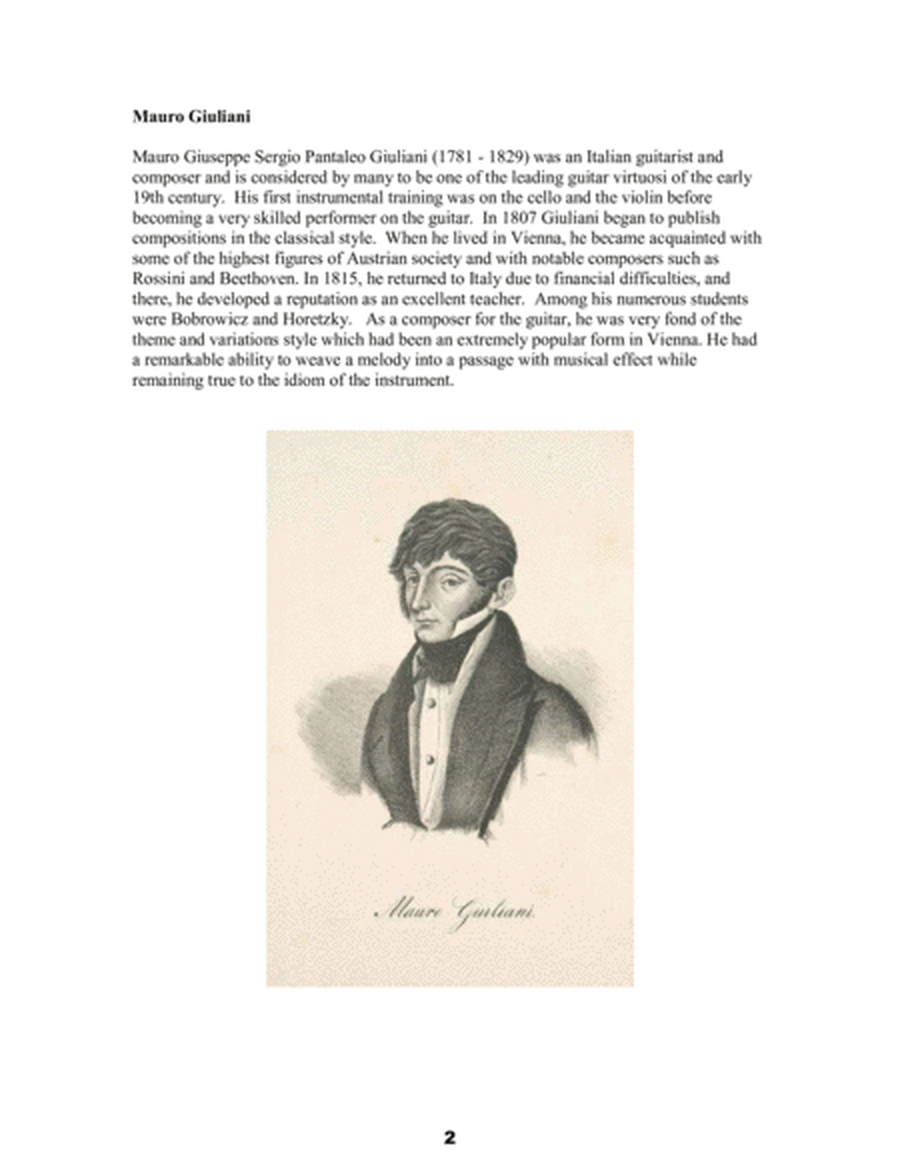 Mauro Giuliani: Les Variétés Amusantes Opus 43 & 54 And Tres Rondos Opus 8 In Tablature and Mode