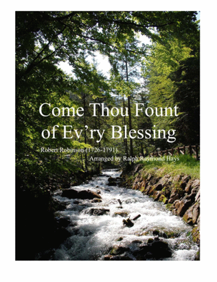 Book cover for Come Thou Fount of Ev'ry Blessing (for saxophone quartet)