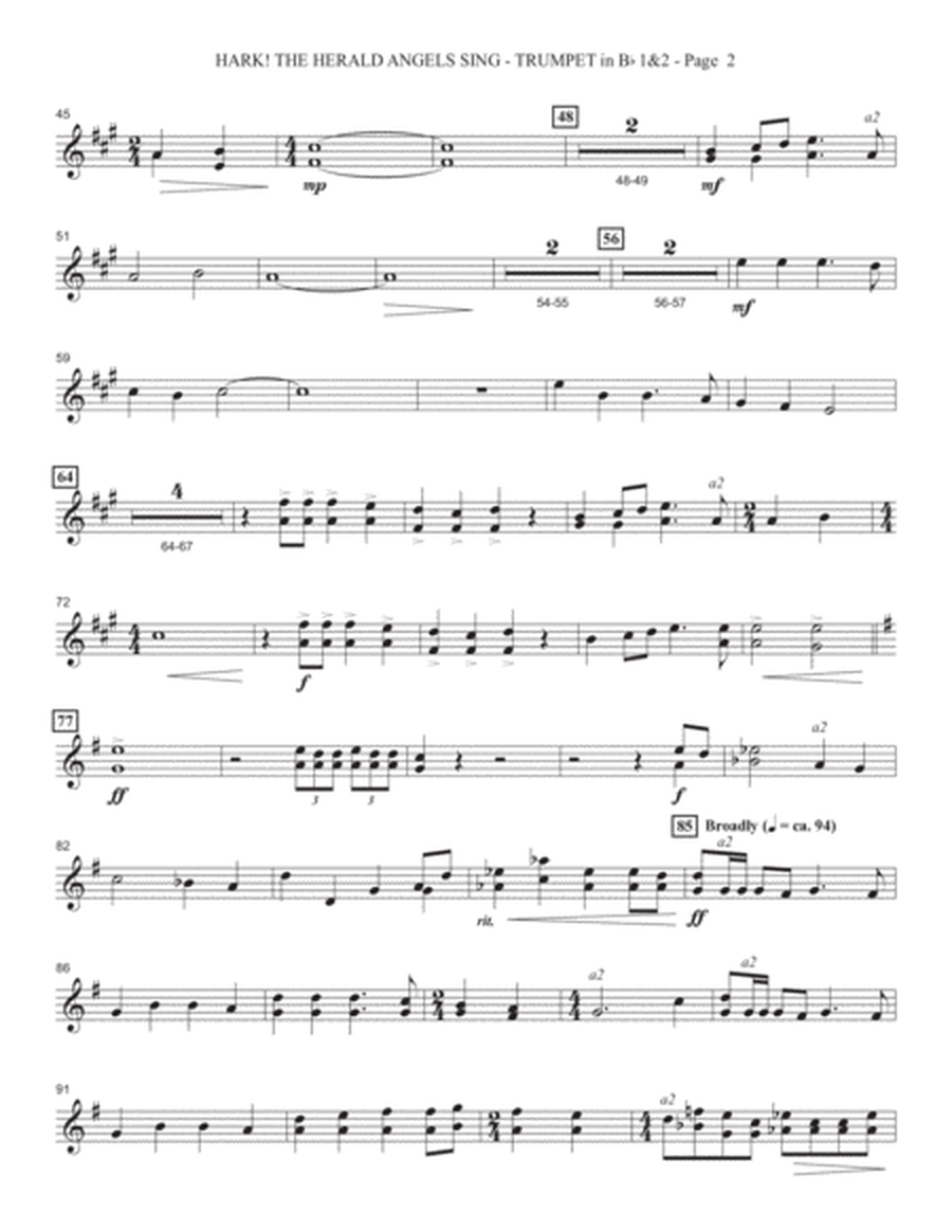 Hark! The Herald Angels Sing (Consort) (arr. Heather Sorenson) - Bb Trumpet 1,2