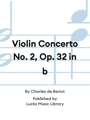 Book cover for Violin Concerto No. 2, Op. 32 in b