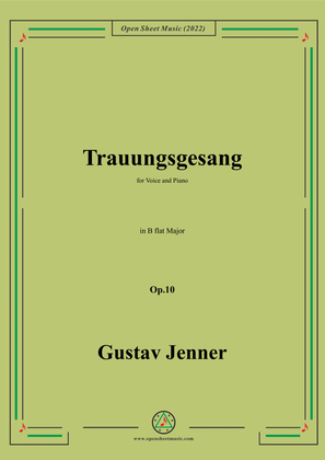 Book cover for Jenner-Trauungsgesang,in B flat Major,Op.10