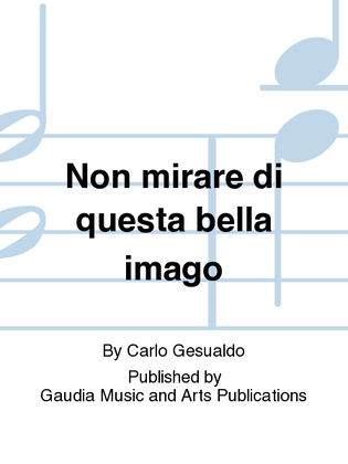 Book cover for Non mirare di questa bella imago