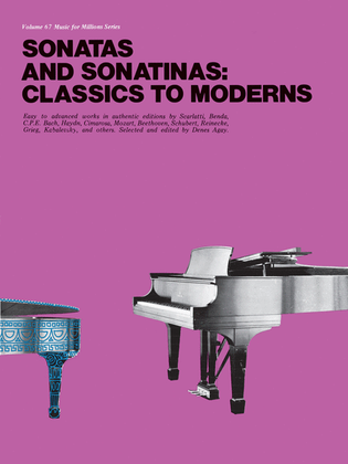 Book cover for Sonatas and Sonatinas: Classics to Moderns (Vol. 67)