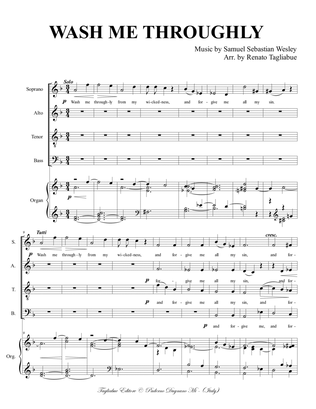 Book cover for WASH ME THROUGHLY - Wesley - For SATB Choir and Organ